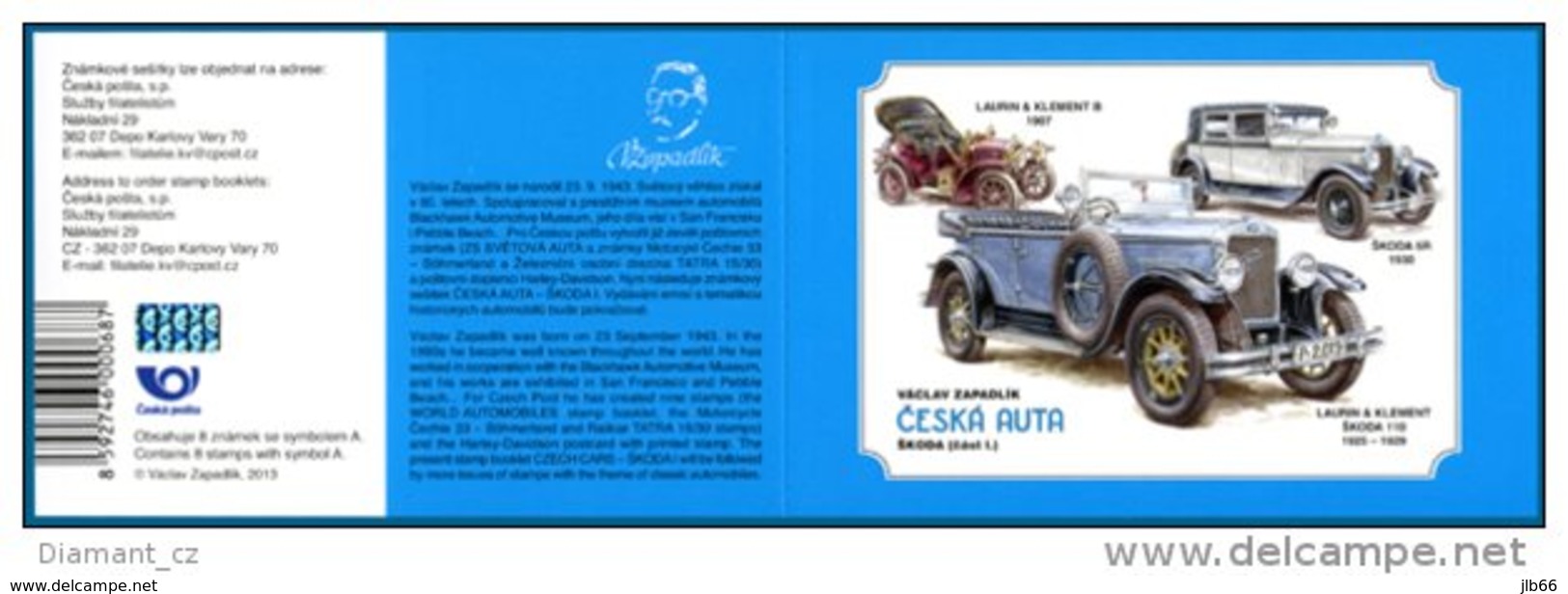 Carnet De 8 Timbres 2013 Auto Skoda (860 De 1930 Et 645 De 1932) / Historic Cars - Ungebraucht