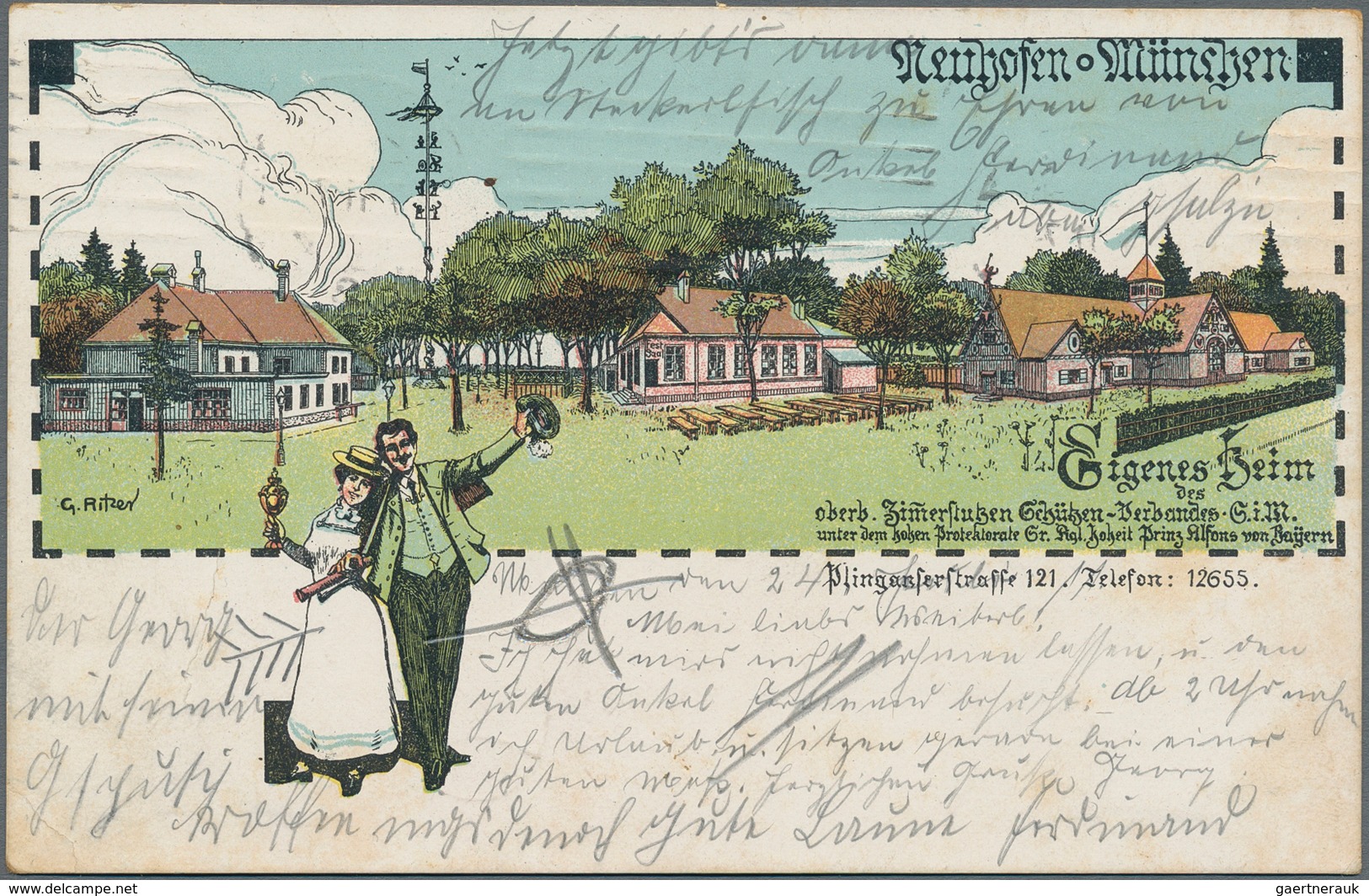 Ansichtskarten: Bayern: MÜNCHEN SENDLING, Schachtel mit über 140 historischen Ansichtskarten ab 1898