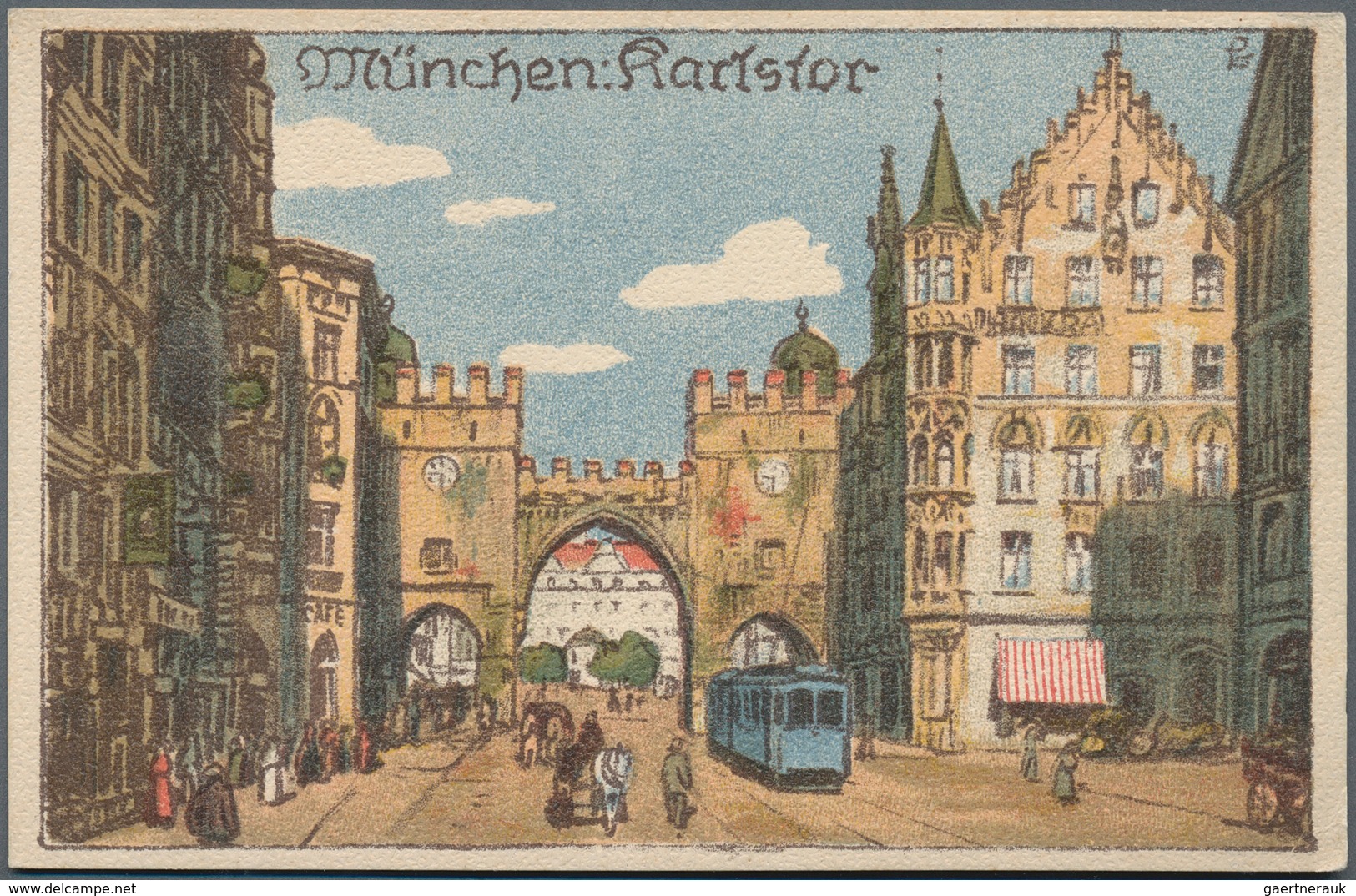 Ansichtskarten: Bayern: MÜNCHEN STRASSENBAHN Am Karlstor, Knapp 200 Historische Ansichtskarten Mit D - Sonstige & Ohne Zuordnung