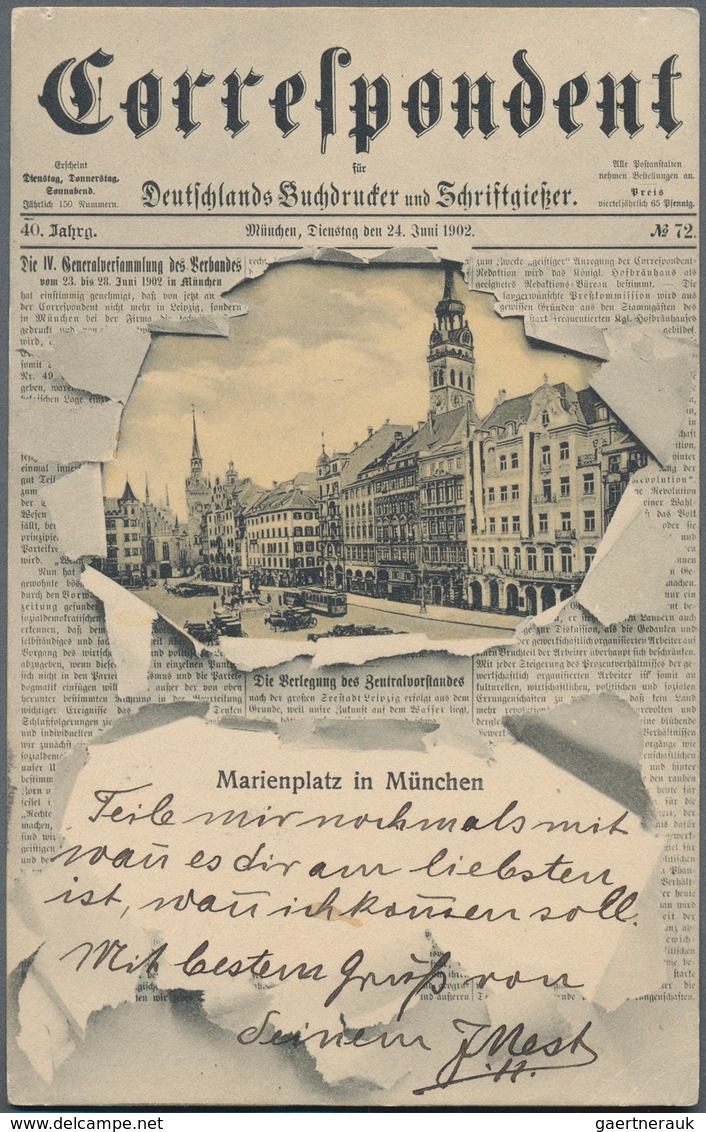 Ansichtskarten: Bayern: MÜNCHEN STRASSENBAHN Am Marienplatz, über 280 Historische Ansichtskarten Mit - Andere & Zonder Classificatie
