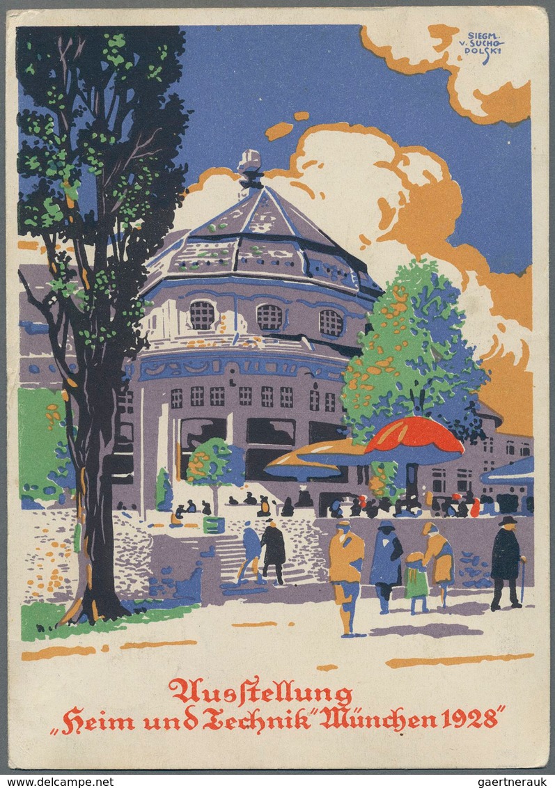 Ansichtskarten: Bayern: MÜNCHEN, Ausstellungs- Und Ereigniskarten Aus Dem Jahr 1928, Eine Interessan - Andere & Zonder Classificatie