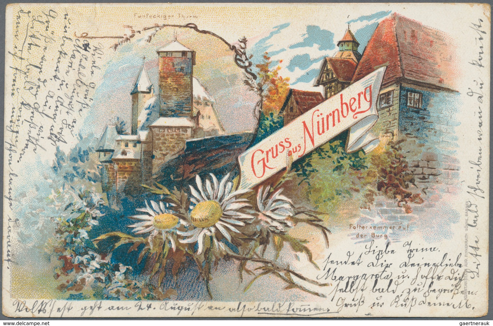 Ansichtskarten: Bayern: NÜRNBERG (alte PLZ 8500), Schachtel Mit 100 Prachtvollen Kolorierten Lithogr - Andere & Zonder Classificatie