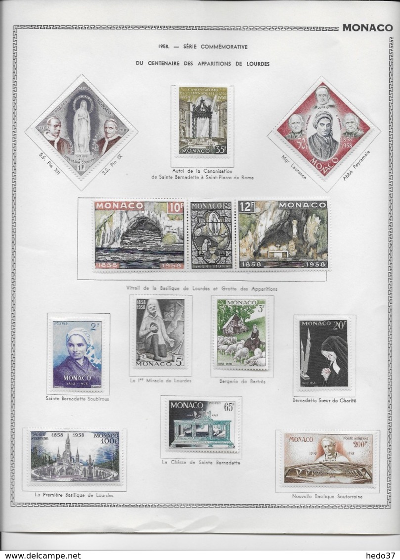 Monaco - Collection Vendue Page Par Page - Timbres Neufs * Avec Charnière - TB - Collections, Lots & Séries