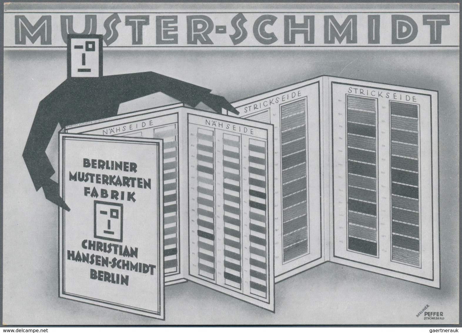 Ansichtskarten: Berlin: Nachlass Der Firma "Muster-Schmidt" Aus Berlin Mit 3 Großen Mustermappen Mit - Sonstige & Ohne Zuordnung