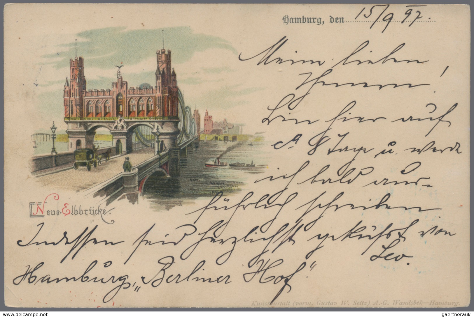 Ansichtskarten: Hamburg: 1897-1909: Partie Von 24 Frühen Ansichtskarten, Gebraucht Oder Ungebraucht, - Altri & Non Classificati