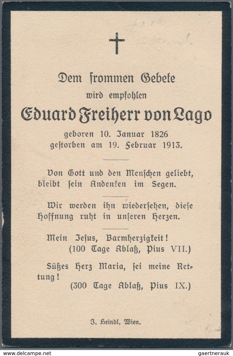 Heiligen- Und Andachtsbildchen: STERBEBILDER, 41 Alte Sterbebilder Ab 1875, Darunter U.a. Dr. Engelb - Devotieprenten