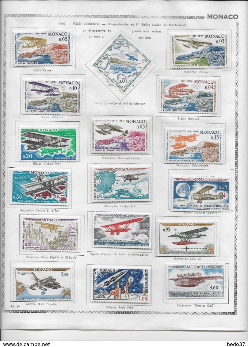 Monaco - Collection Vendue Page Par Page - Timbres Neufs * Avec Charnière - TB - Collections, Lots & Séries