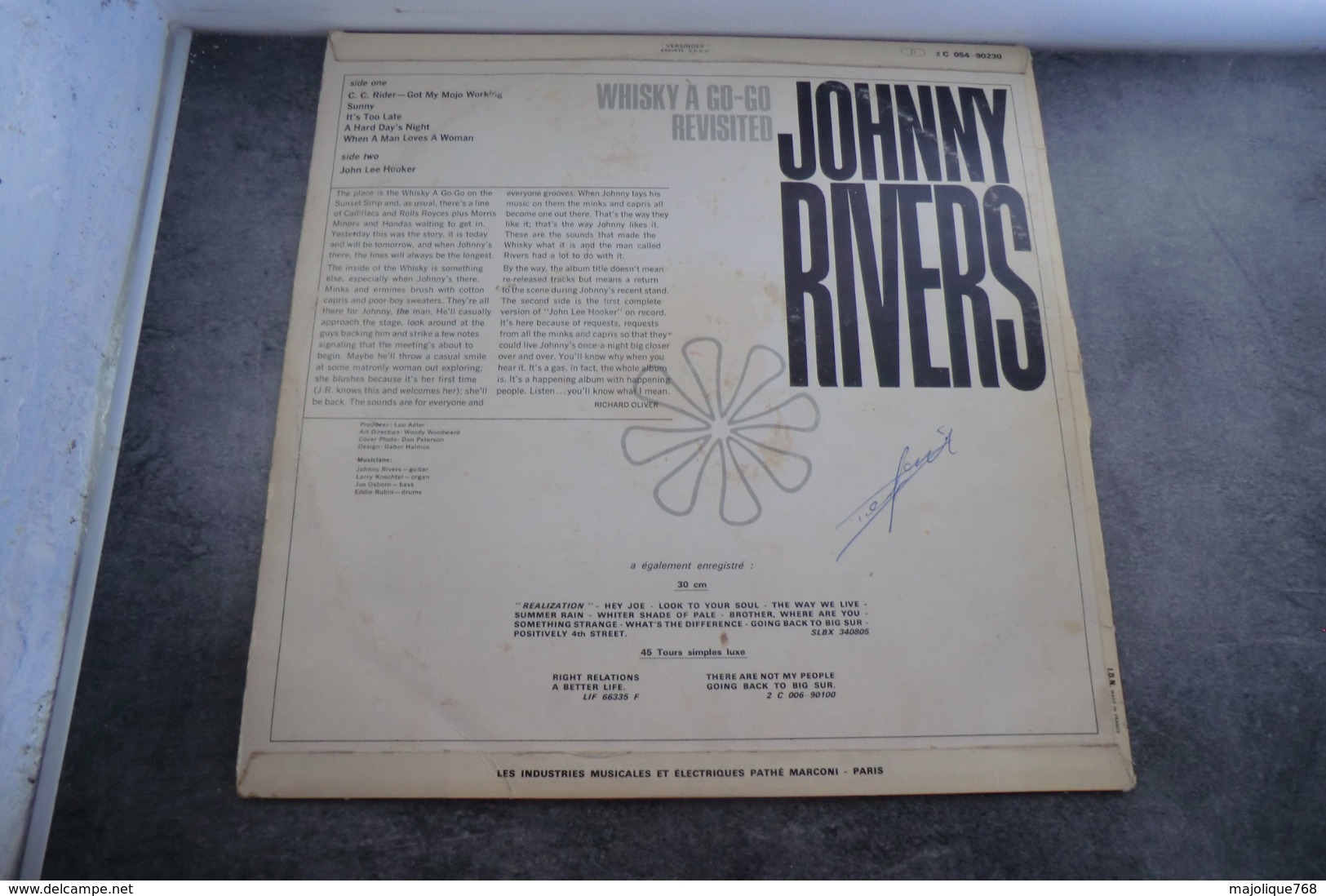 Disque 33 Cm De Johnny Rivers - Whisky à Go-Go Revisited - John Lee Hooker - Liberty 2C 054-90230 - - Rock