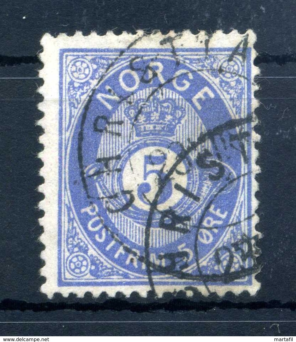 1877 NORVEGIA N.24 USATO - Usati