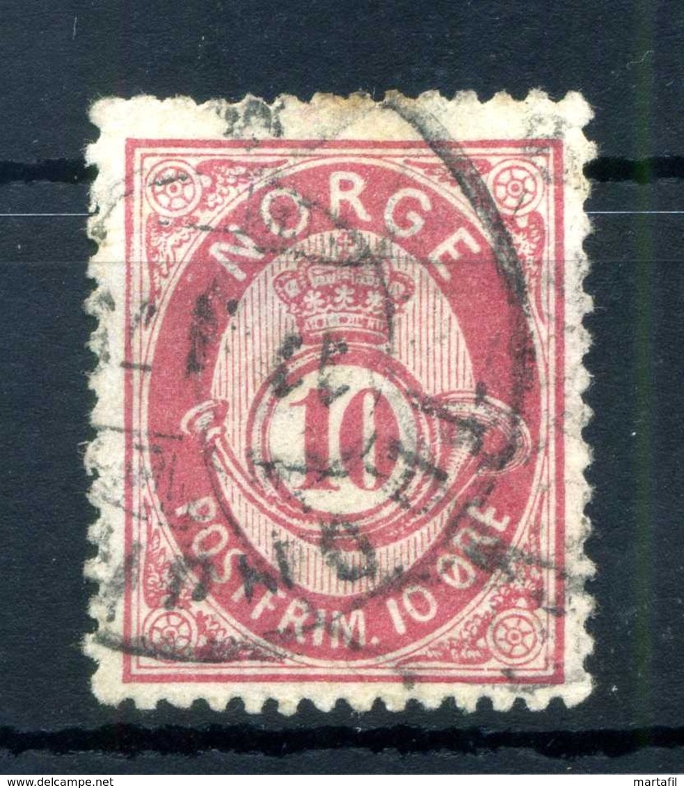 1877 NORVEGIA N.25 USATO - Usati