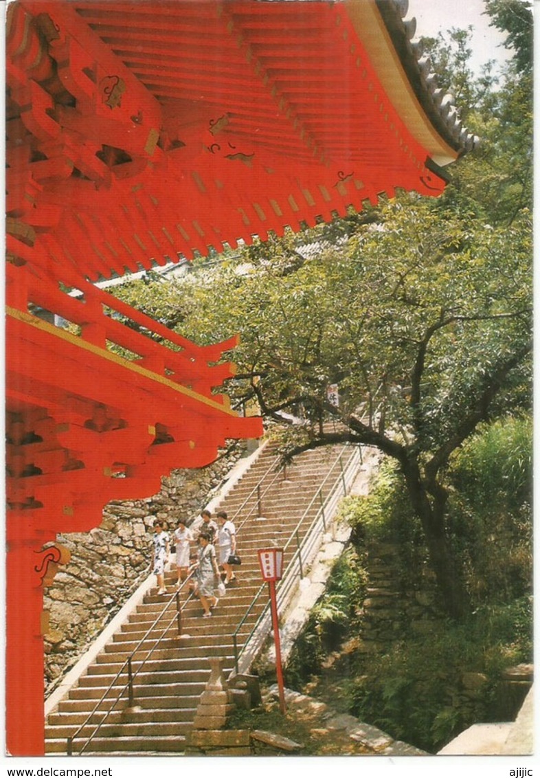 Kimiidera Temple,the Large Temple In Wakayama City,231 Steps,built In 770!postcard Sent To Andorra,with Arrival Postmark - Autres & Non Classés