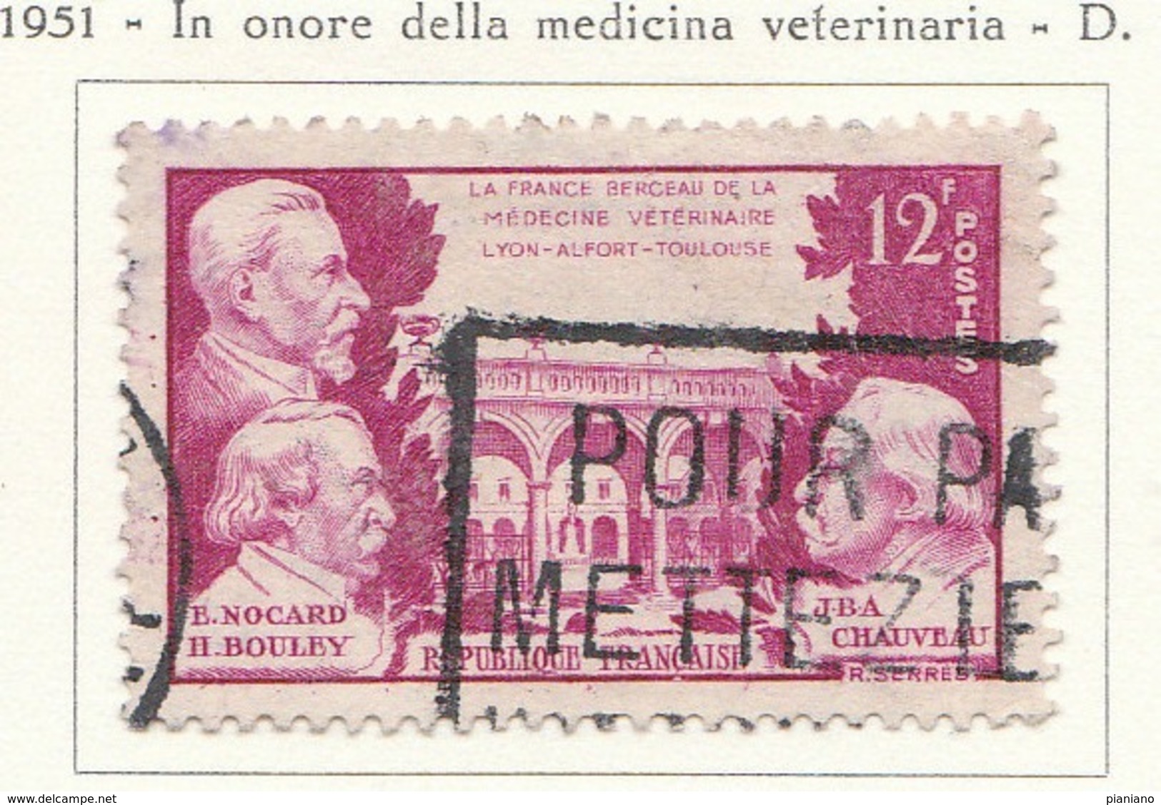 PIA - FRA - 1951 : Omaggio Alla Medicina Veterinaria E Alla Medicina Militare  - (Yv 897-98) - Medicina