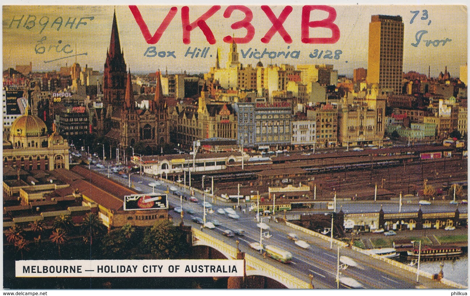 Melbourne - Holiday City Of Australia - Amateurfunkerkarte - 1967 - Melbourne