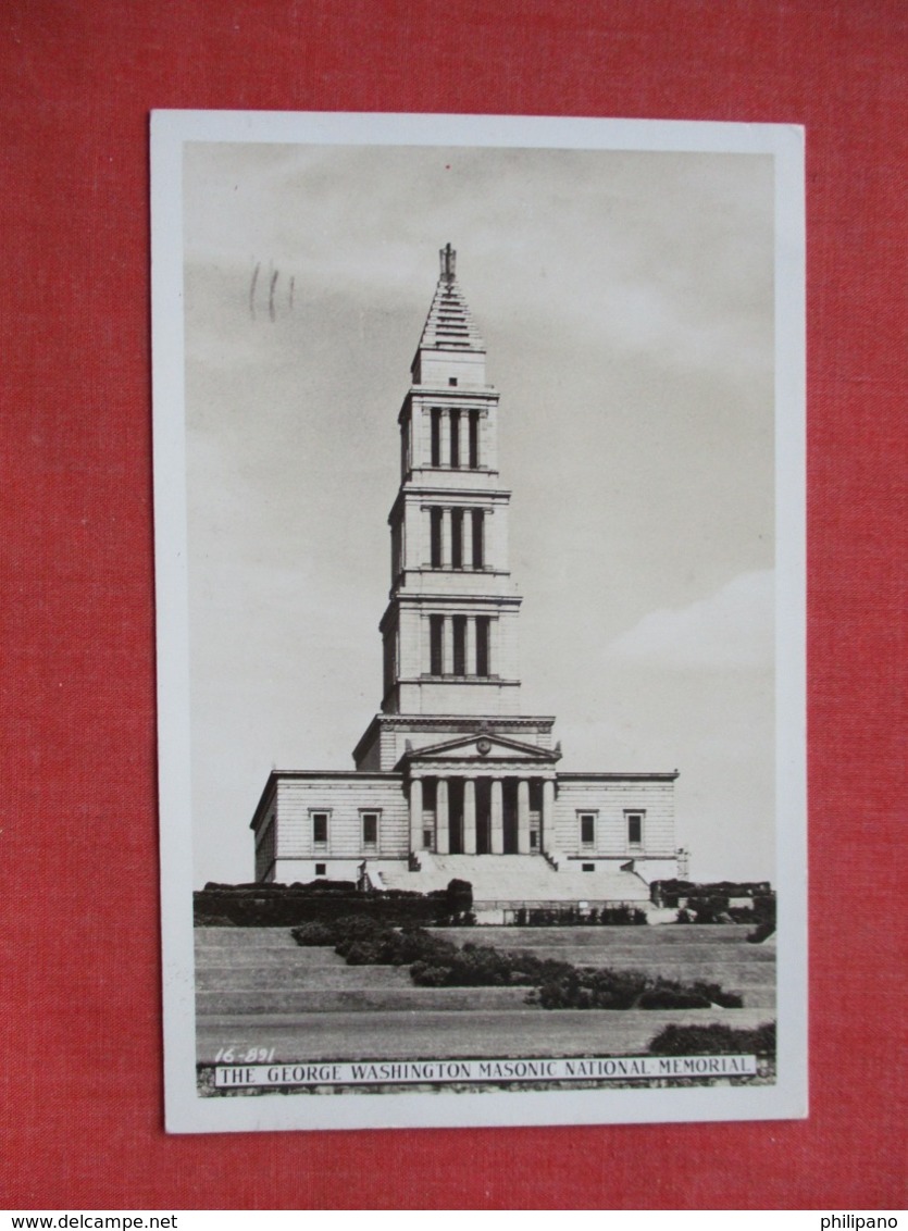 RPPC  George Washington Masonic National Memoria   Alexandria, Virginia,  >   > Ref 3630 - Alexandria