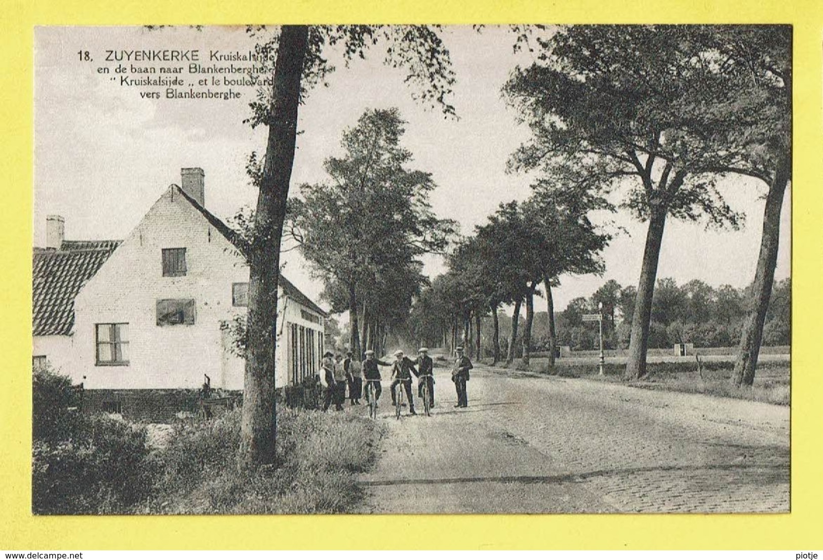 * Zuienkerke - Zuyenkerke (Brugge) * (Edit Théo Hoste Nachtegaele, Nr 18) Baan Naar Blankenberge, Kruiskalsijde, Animée - Zuienkerke