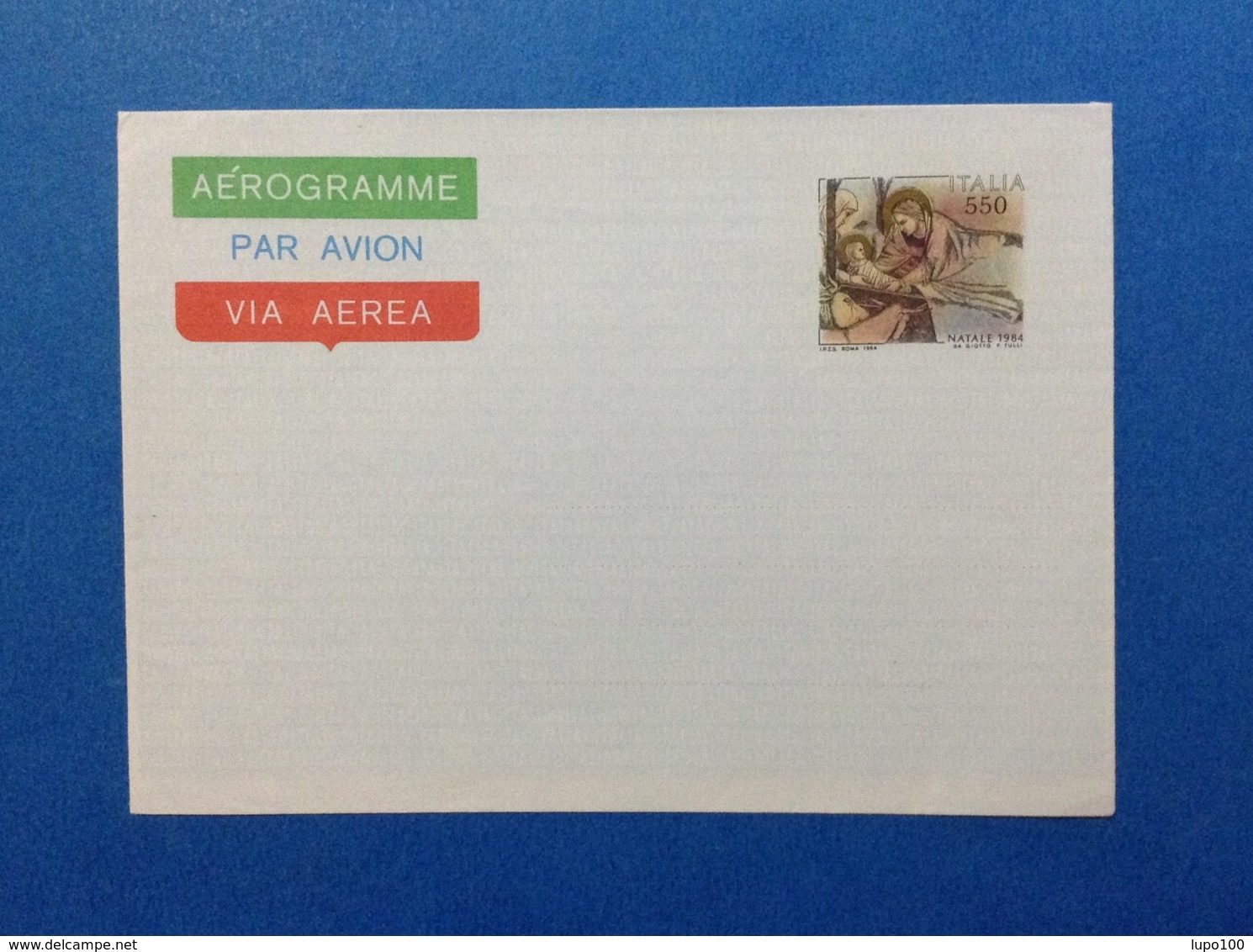 1984 ITALIA AEROGRAMMA POSTALE NUOVO MNH** NATALE - Interi Postali