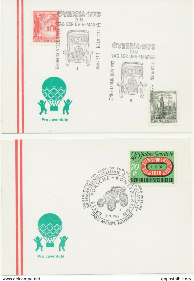 ÖSTERREICH SONDERSTEMPEL 1975/8, 13 Versch. SST AUTOMOBIL/STRASSENVERKEHR - Máquinas Franqueo (EMA)