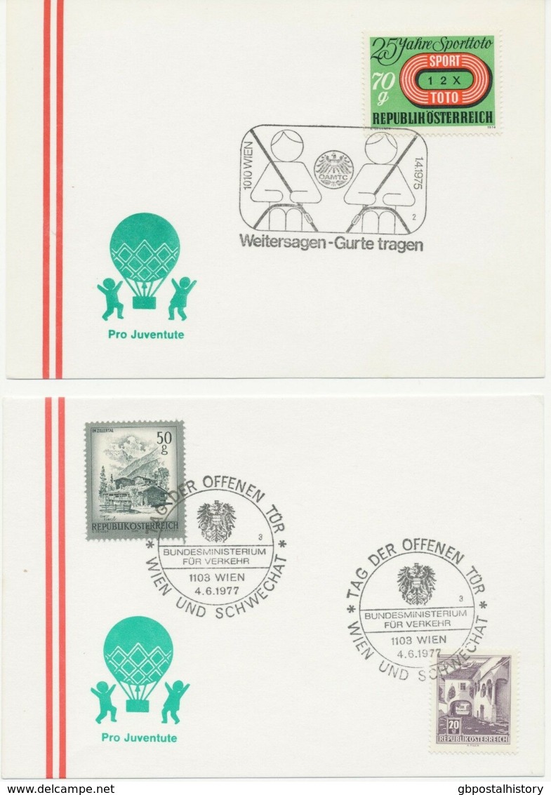 ÖSTERREICH SONDERSTEMPEL 1975/8, 13 Versch. SST AUTOMOBIL/STRASSENVERKEHR - Maschinenstempel (EMA)