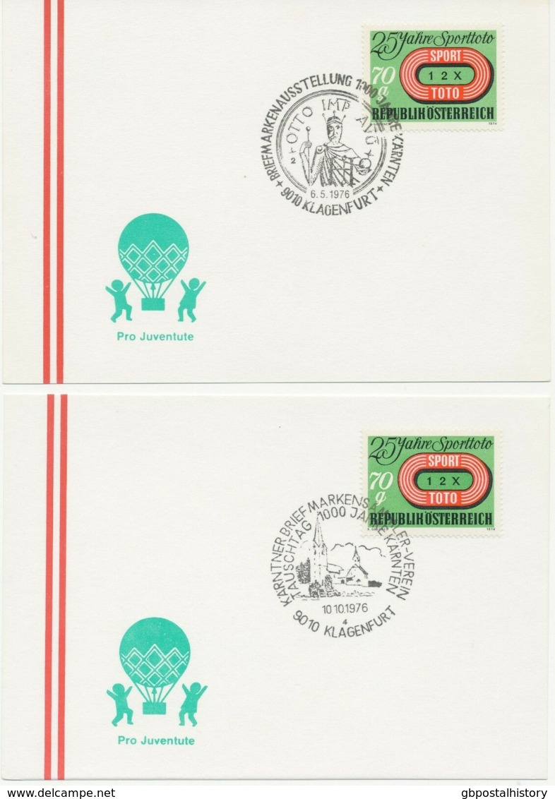 ÖSTERREICH SONDERSTEMPEL 1976, 5 Versch. SST 1000 JAHRE KÄRNTEN Pro Juventute - Máquinas Franqueo (EMA)