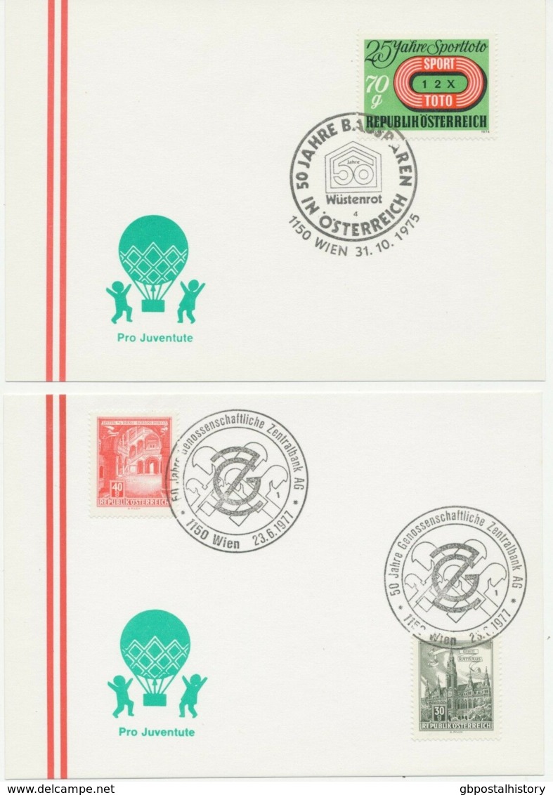 ÖSTERREICH SONDERSTEMPEL 1975/8, 22 Versch. SST BANKEN (20) & VERSICHERUNGEN (2) - Maschinenstempel (EMA)