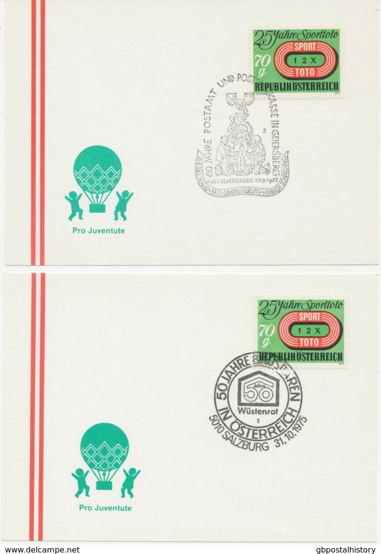 ÖSTERREICH SONDERSTEMPEL 1975/8, 22 Versch. SST BANKEN (20) & VERSICHERUNGEN (2) - Maschinenstempel (EMA)