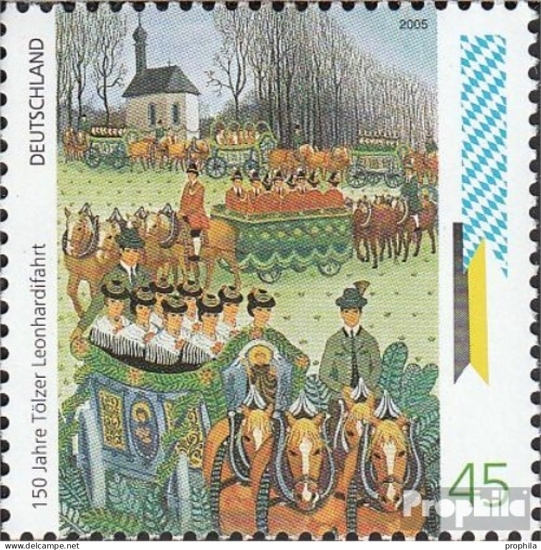 BRD (BR.Deutschland) 2494 (kompl.Ausg.) Postfrisch 2005 Brauchtum - Tölzer Leonhardifahrt - Ungebraucht