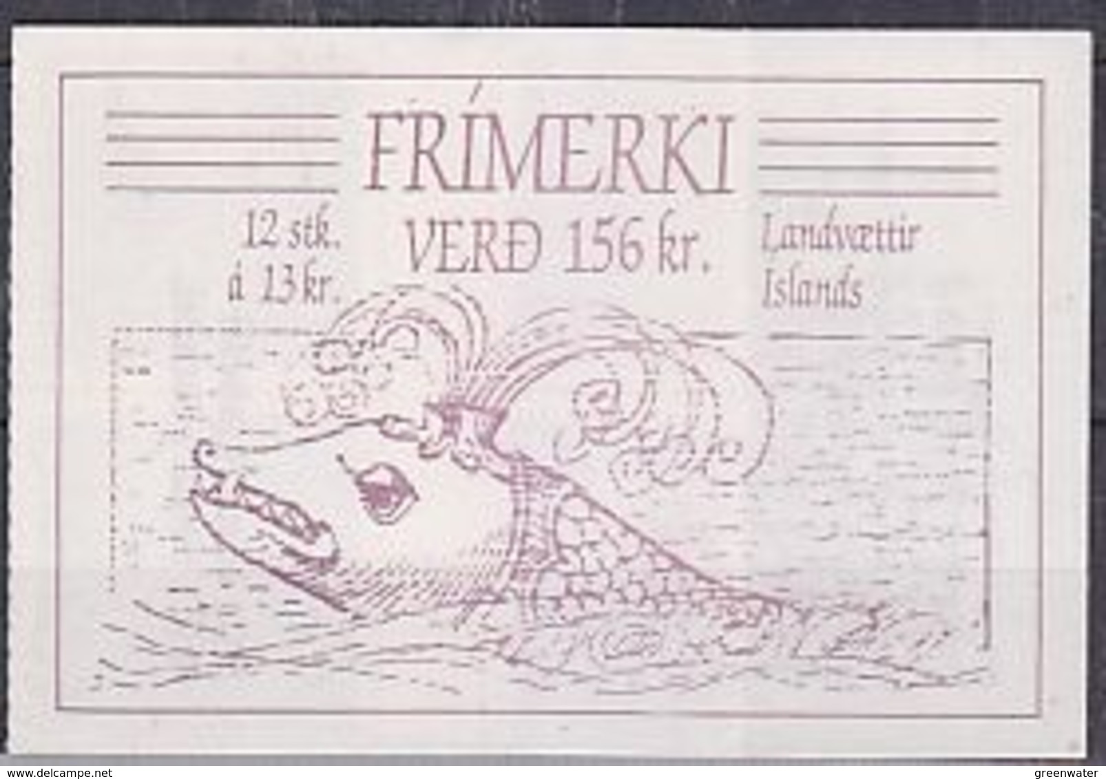 Iceland 1987 Coat Of Arms 12v In Booklet ** Mnh (44757) - Postzegelboekjes