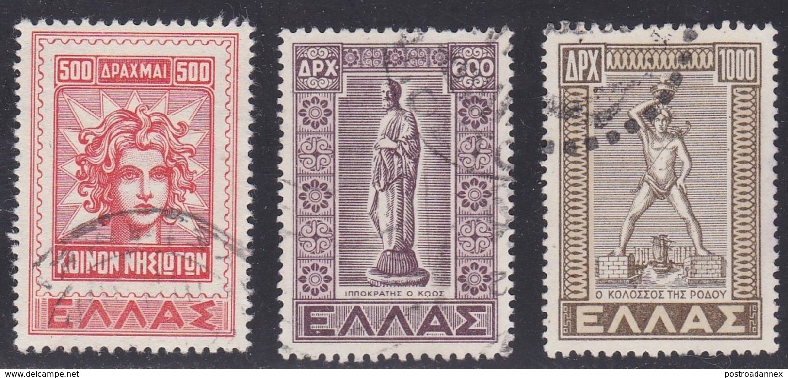 Greece, Scott #503-504, 506-515, Used, Surcharged Issues, Return Of The Dodecanese To Greece, Issued 1947 - Used Stamps