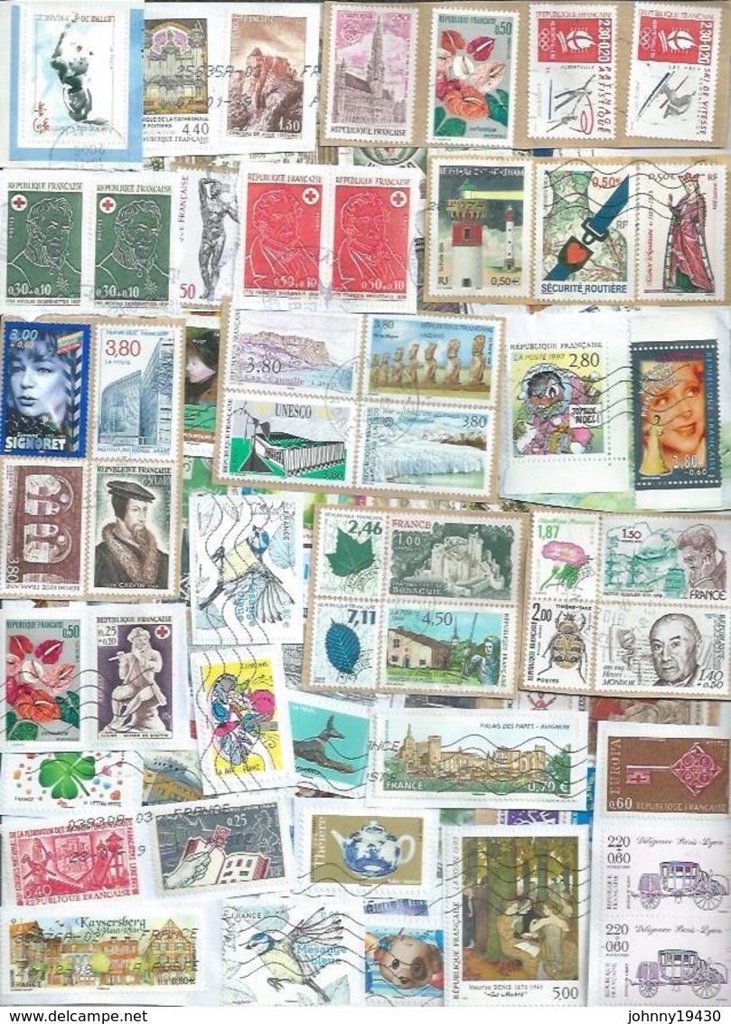 1 LOT DE 100 TIMBRES SUR FRAGMENTS DE LETTRE LOTS N° 3 ( Tous Les Timbres Ne Son Pas Visible ) - Autres & Non Classés