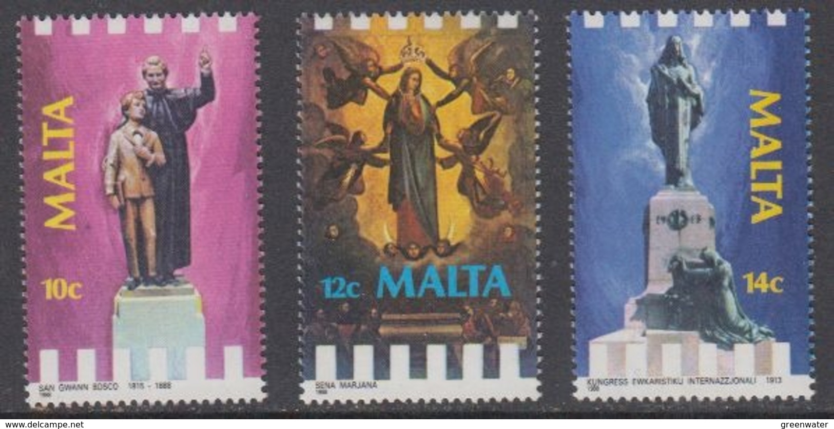 Malta 1988 Religious Jubilees 3v ** Mnh (44759) - Malta