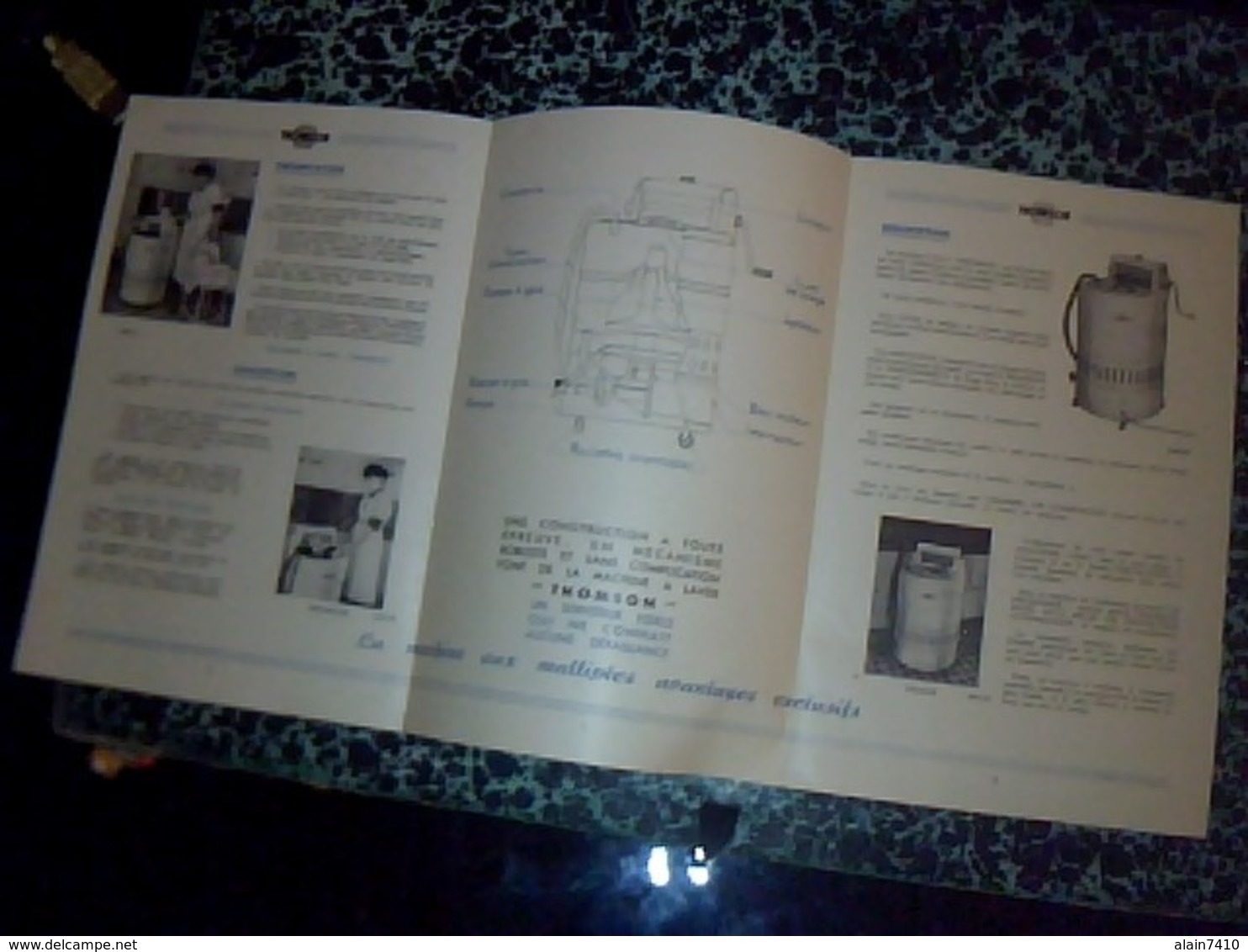 Vieux Papiers Publicité   Ancienne Dépliant 3 PAGES Machine à Laver Le Linge THOMSON  "la Laveuse Idéale " - Autres & Non Classés