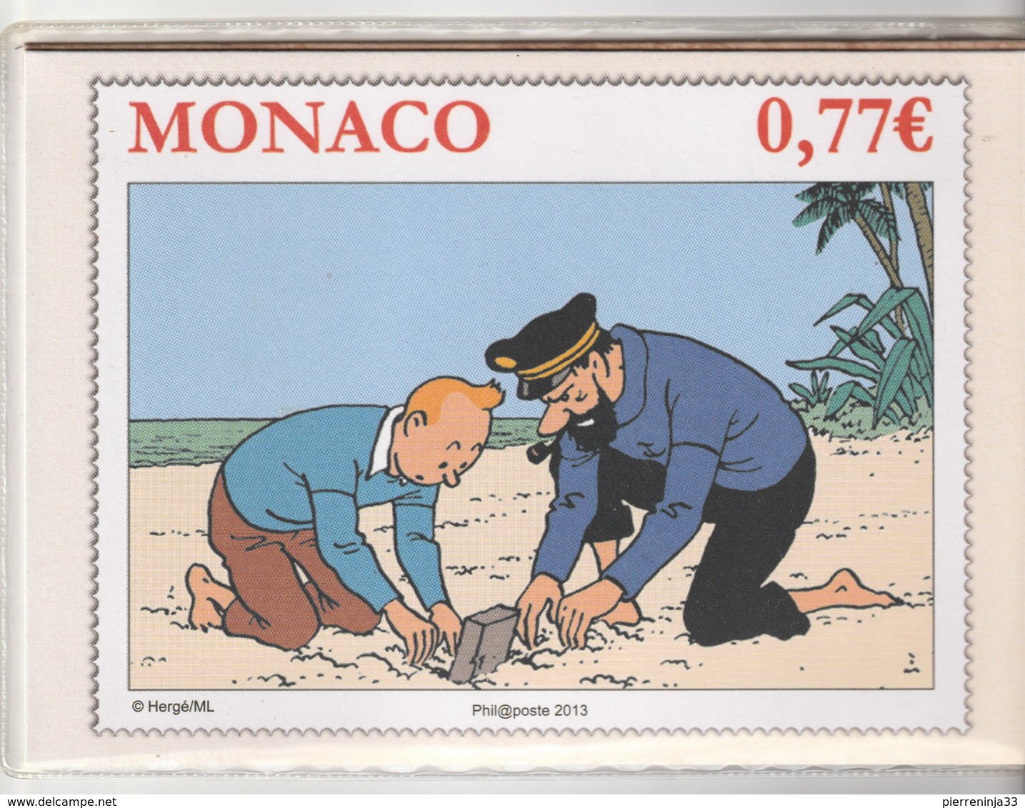 Encart Monaco Avec Timbre Et Enveloppe 1er Jour / Tintin /Hergé, 2013 - FDC