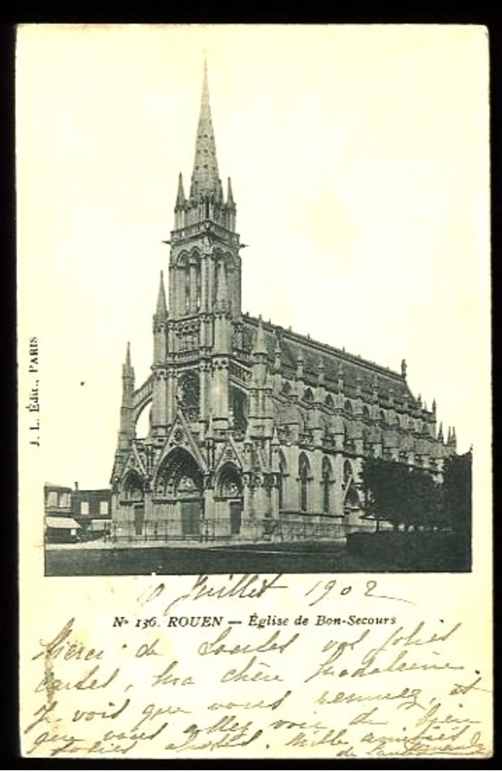 ROUEN (76) - 136 : Eglise De Bon-Secours - Précurseur, Dos Non Divisé, Vers 1900. - Rouen