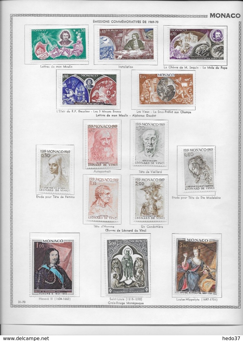 Monaco - Collection Vendue Page Par Page - Timbres Neufs * Avec Charnière - TB - Lots & Serien