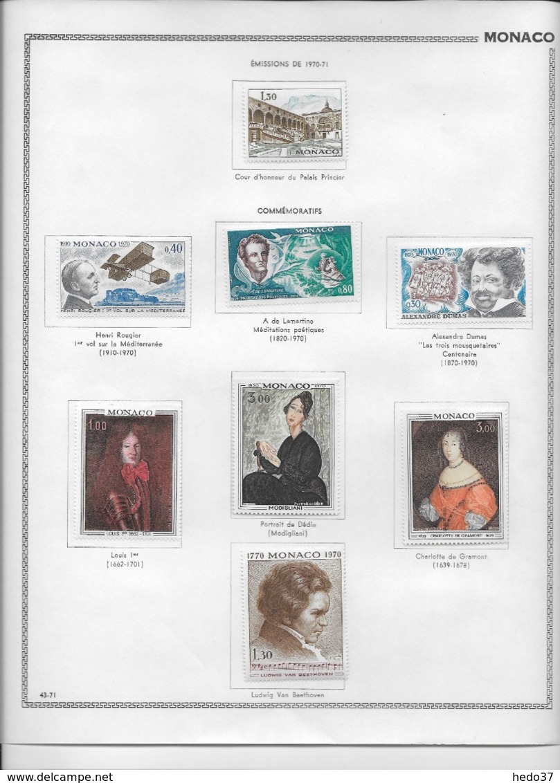 Monaco - Collection Vendue Page Par Page - Timbres Neufs * Avec Charnière - TB - Collections, Lots & Séries