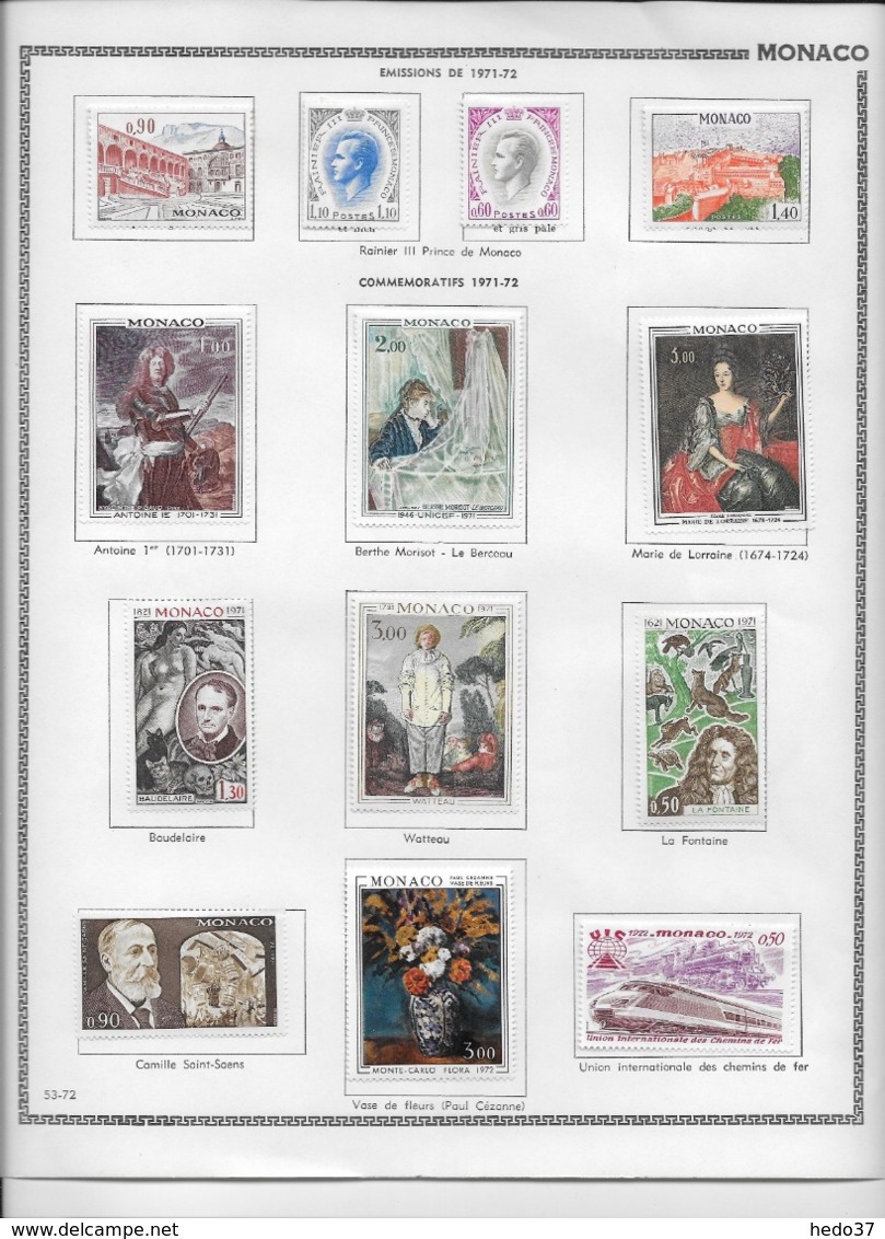 Monaco - Collection Vendue Page Par Page - Timbres Neufs * Avec Charnière - TB - Collections, Lots & Séries