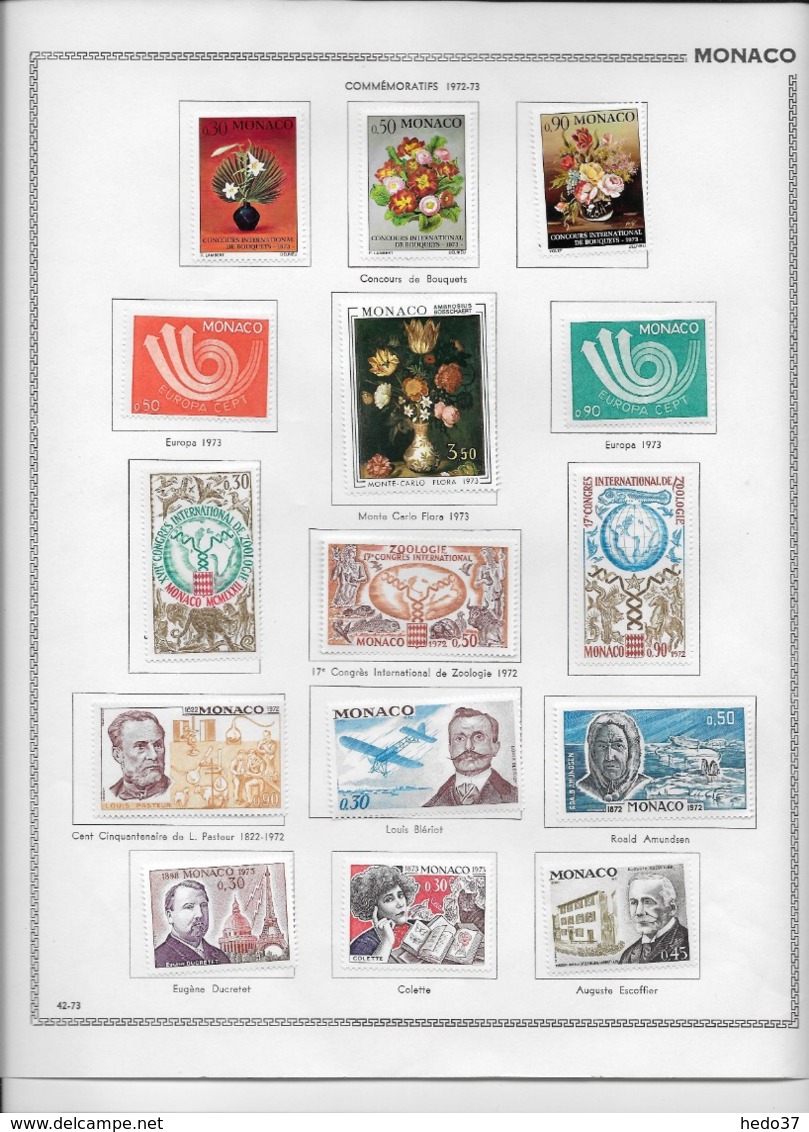 Monaco - Collection Vendue Page Par Page - Timbres Neufs * Avec Charnière - TB - Collections, Lots & Séries