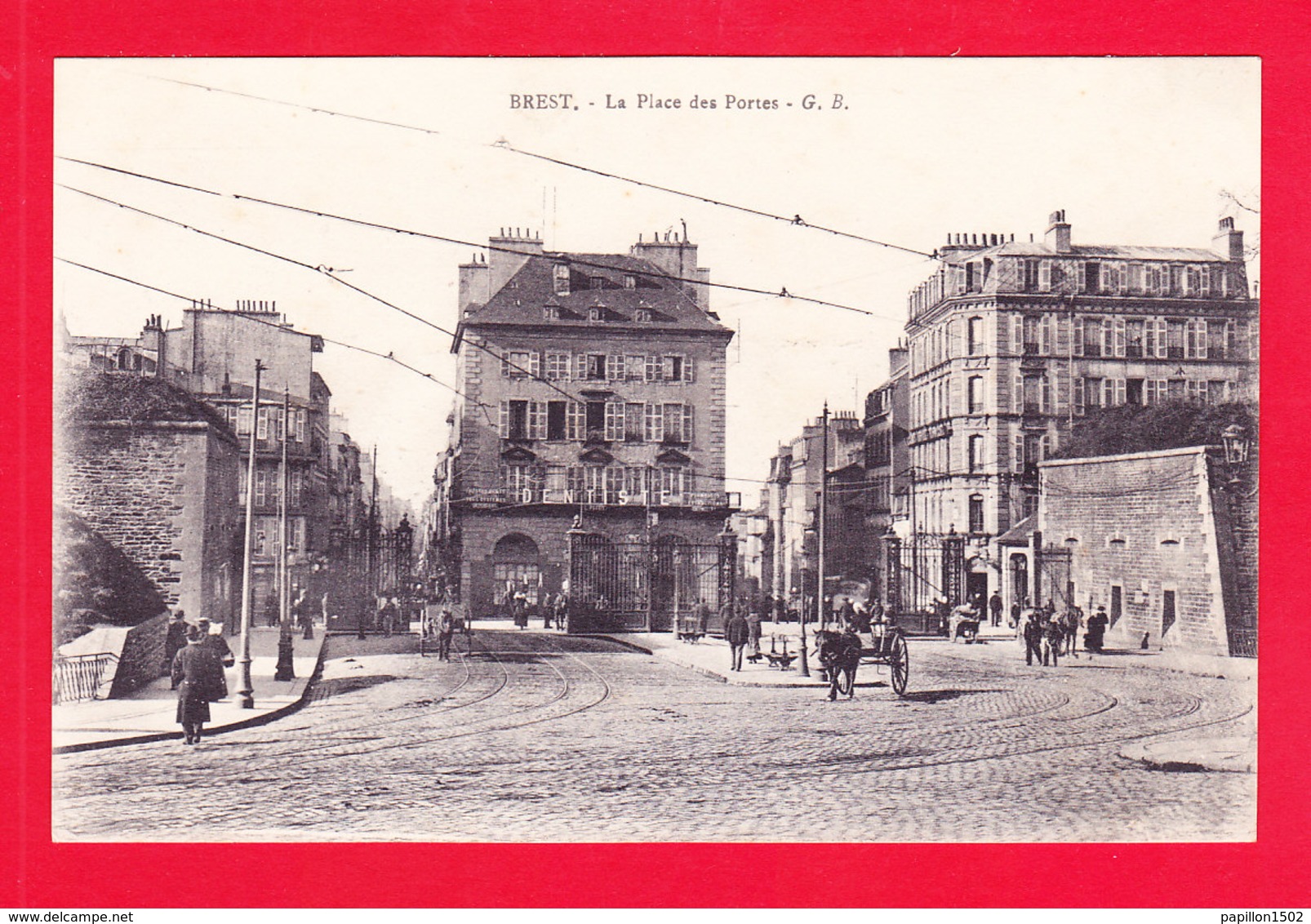 F-29-Brest-36Ph57  La Place Des Portes, Cpa BE - Brest