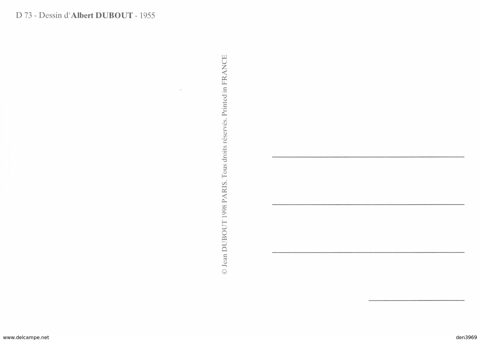Albert DUBOUT - Editions Jean Dubout N'D 73 - Grivoises - Sexe Personnalisé - Dubout