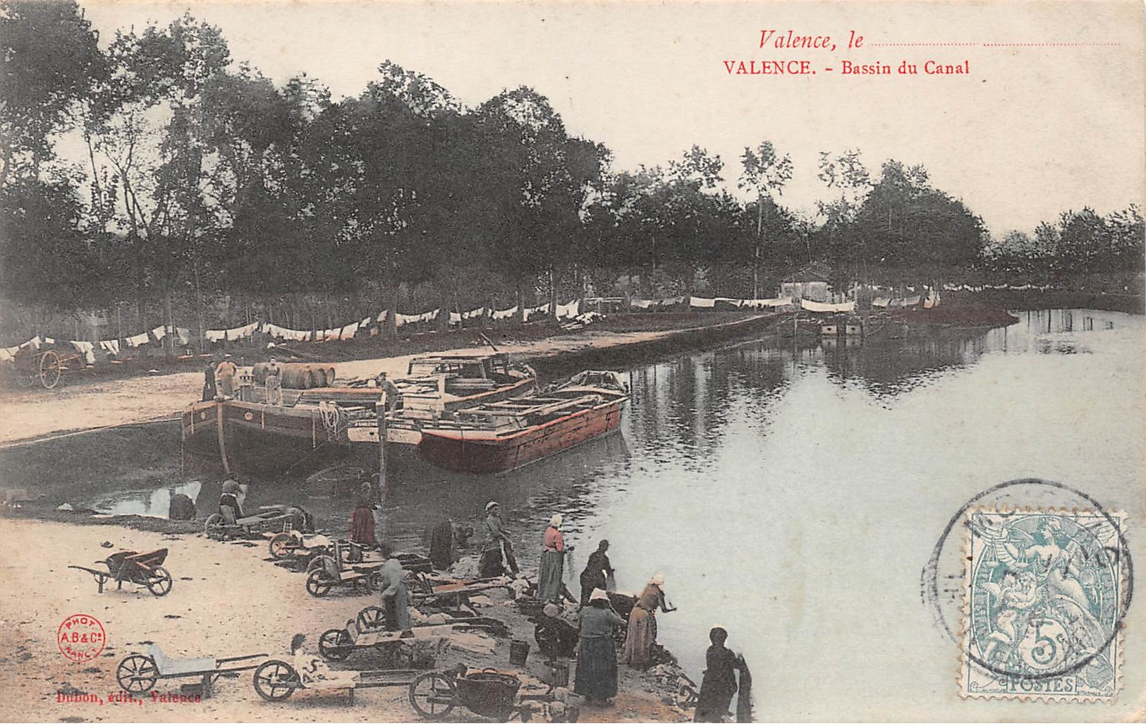 Carte Postale Ancienne - Valence, Le Bassin Du Canal - Valence