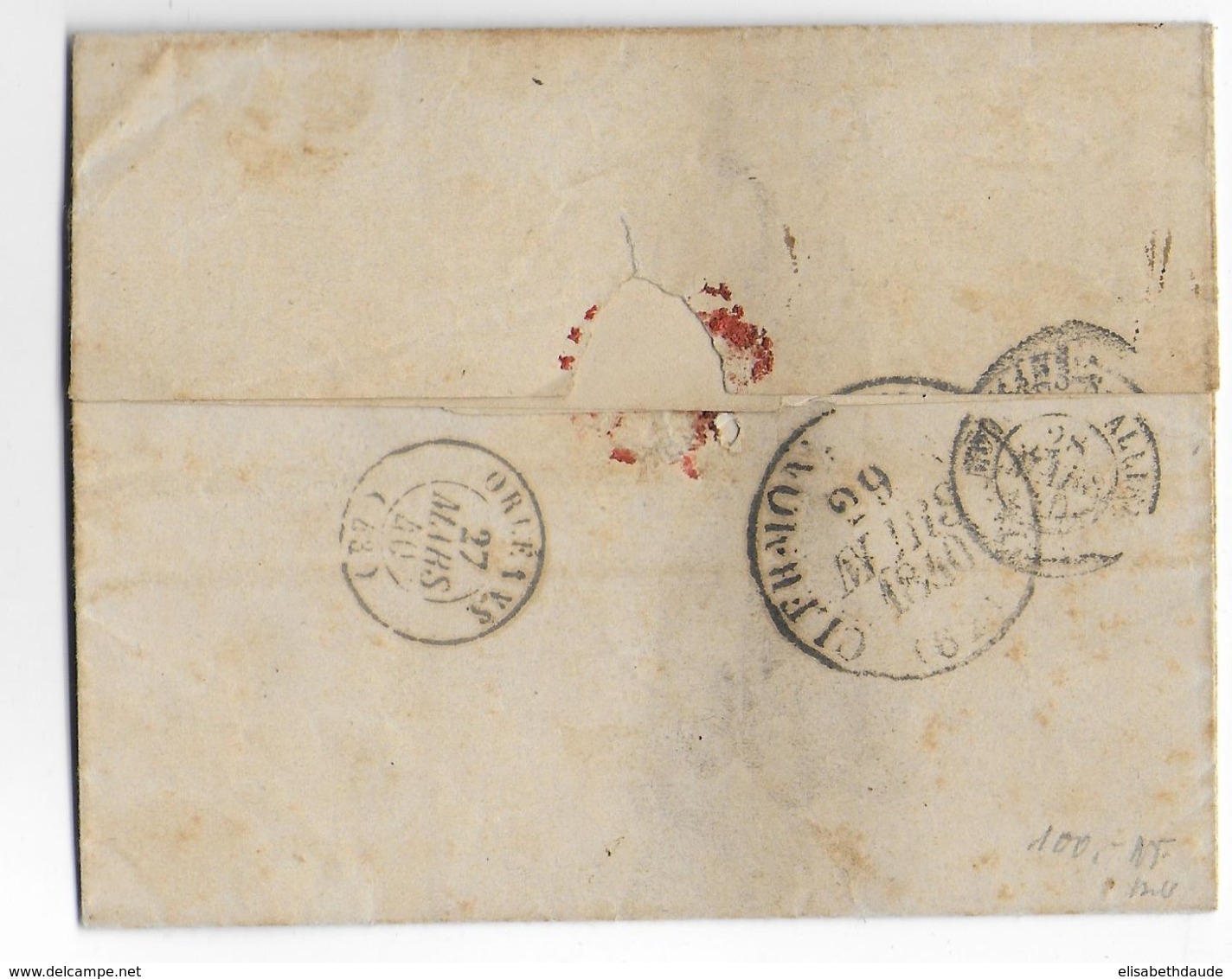 1840 - GUYANE - LETTRE De CAYENNE Avec SUPERBE MARQUE LINEAIRE "GUYANE FRANCAISE" => CLERMONT - Lettres & Documents
