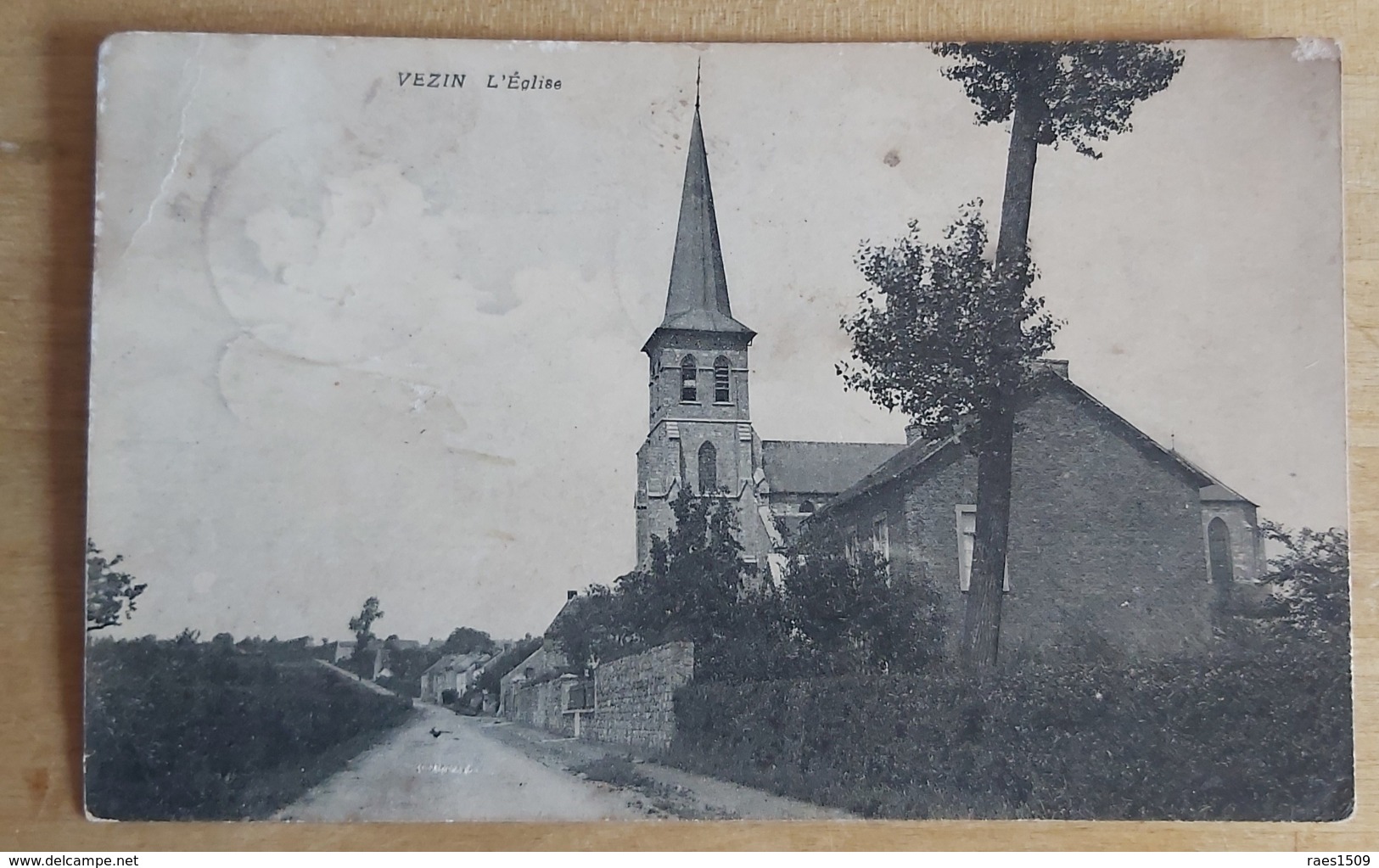 Cp De Vezin Namur L'église Et Rue - Andenne