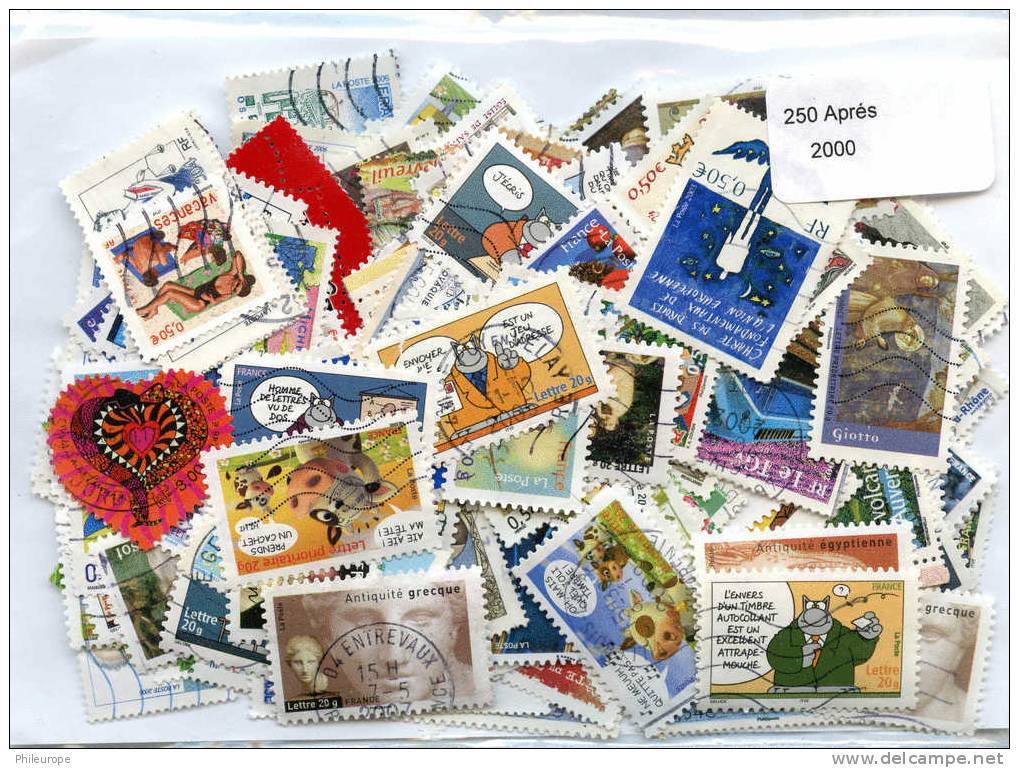 Pochette De 250 Timbres De France Après 2000 - Collections