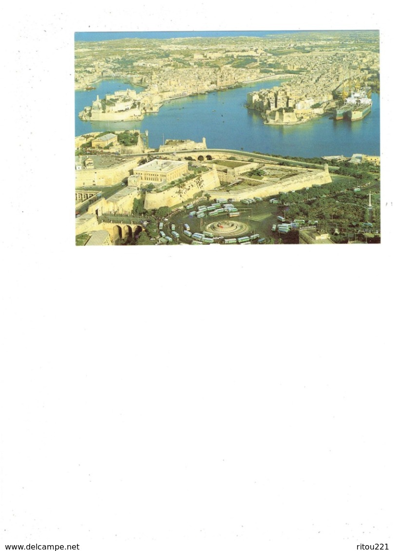 Grande Cpm MALTE - MALTA - Vue Aerienne DOCKYARD CREEK - Autobus Bateau - Malte