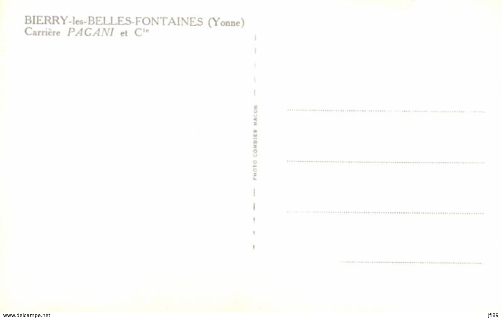 01 - Yonne - Bierry-les-Belles-Fontaines - Carrière Pacani - C 9351 - Autres & Non Classés