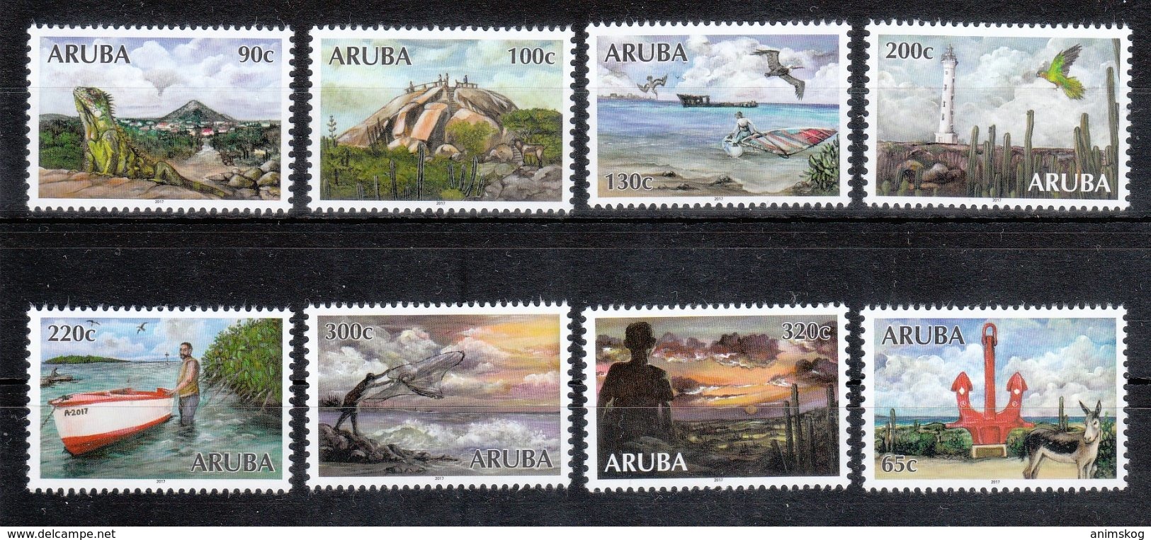 Aruba 2017**, Inselansichten Von Aruba, Kaktus, Sukkulente / Aruba 2017, MNH, Aruba Island Views, Cactus, Succulent - Cactusses