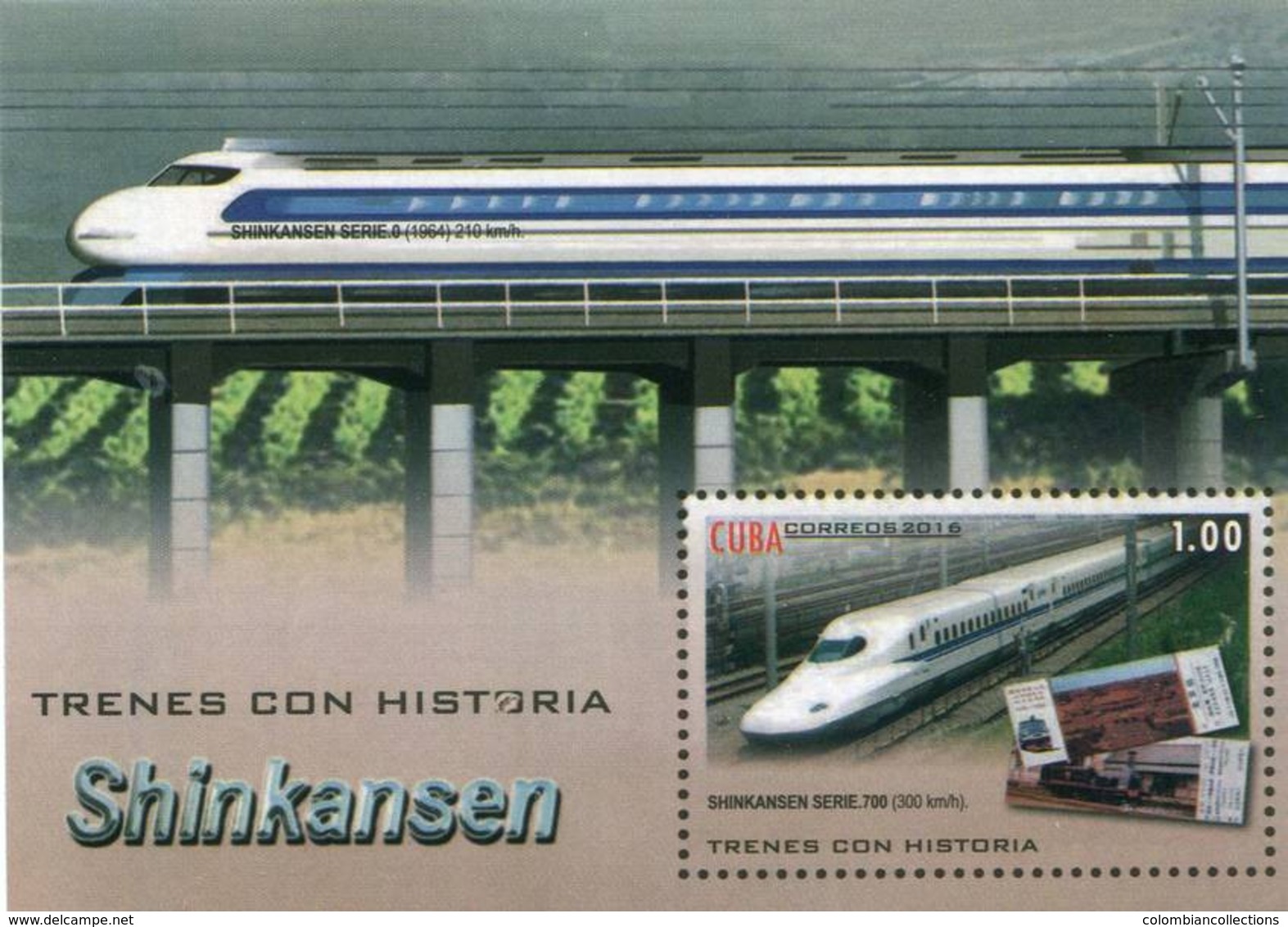 Lote CU2016-26H, Cuba, 2016, HF, SS, Trenes Con Historia, Trains With History, Train, Shinkansen - Otros & Sin Clasificación