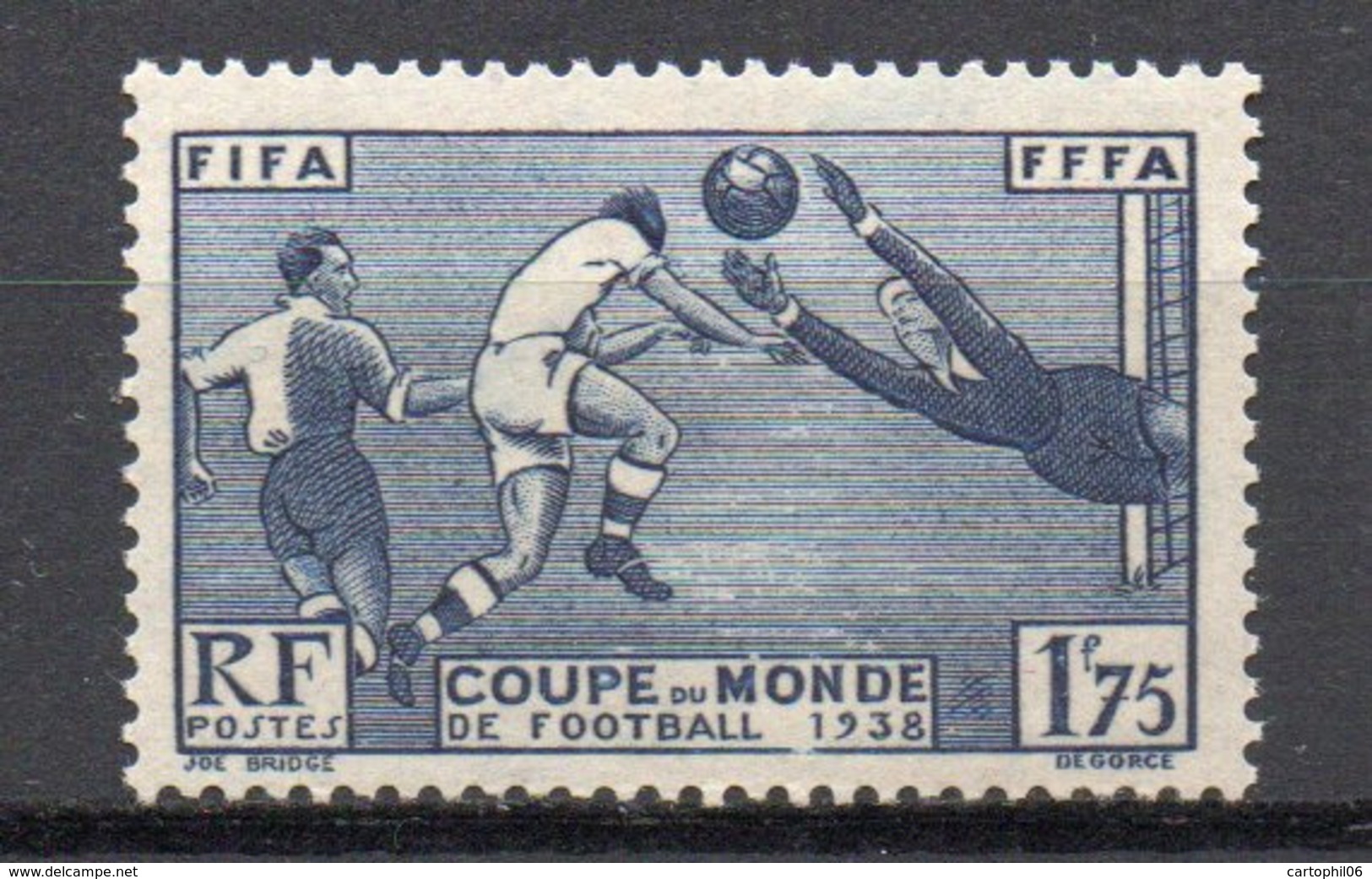 - FRANCE N° 396 Neuf ** MNH - 1 F. 75 Outremer Coupe Du Monde De Football 1938 - Cote 35 EUR - - Neufs