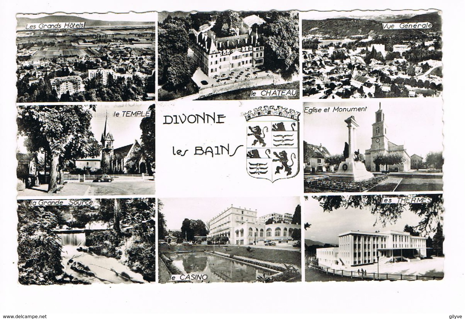 Cpsm (01) DIVONNE LES BAINS.Multivue.          (E.001) - Divonne Les Bains