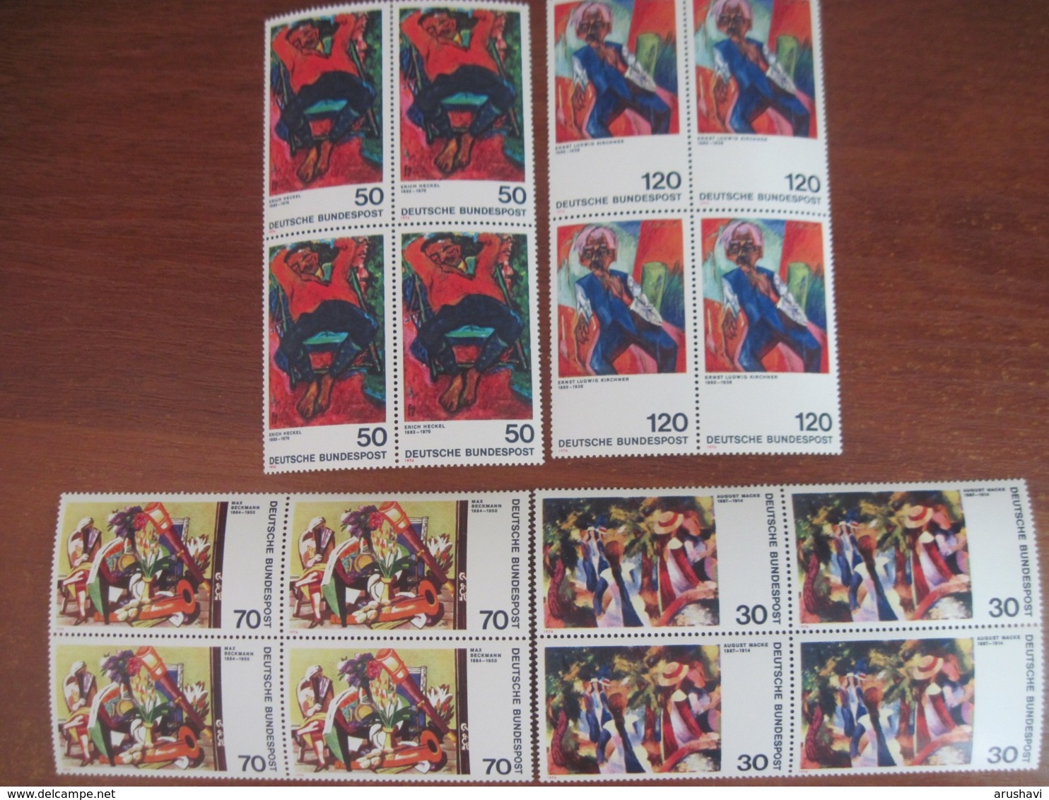 Germany 1974 Painting Impressionist Blocks  Of 4 MNH - Nuovi